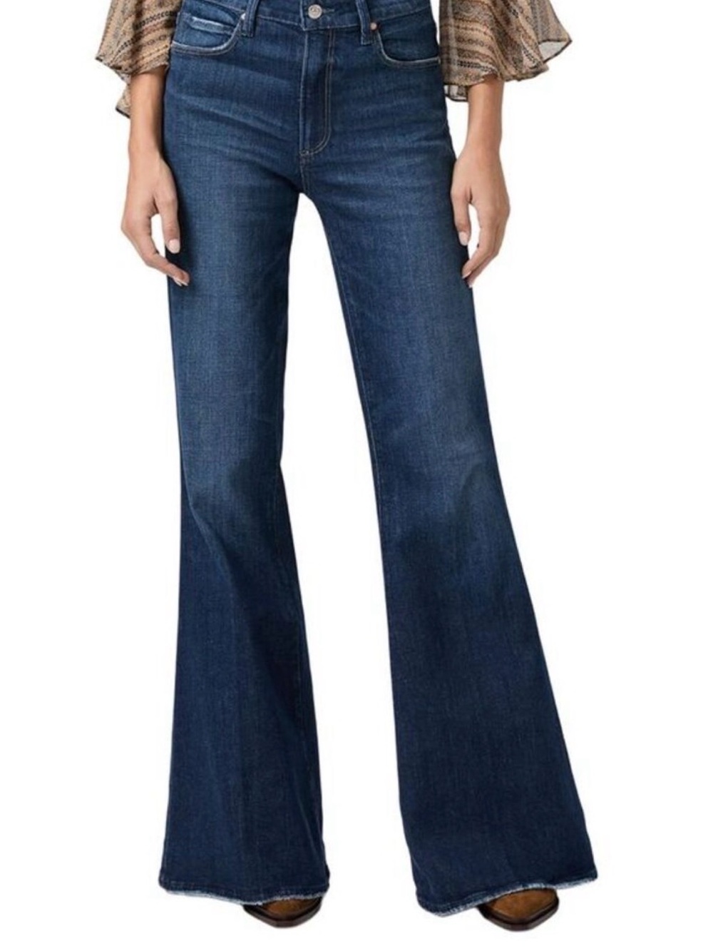 Paige Marlow High Rise Blue Flare Jeans Sz 30 NWT
